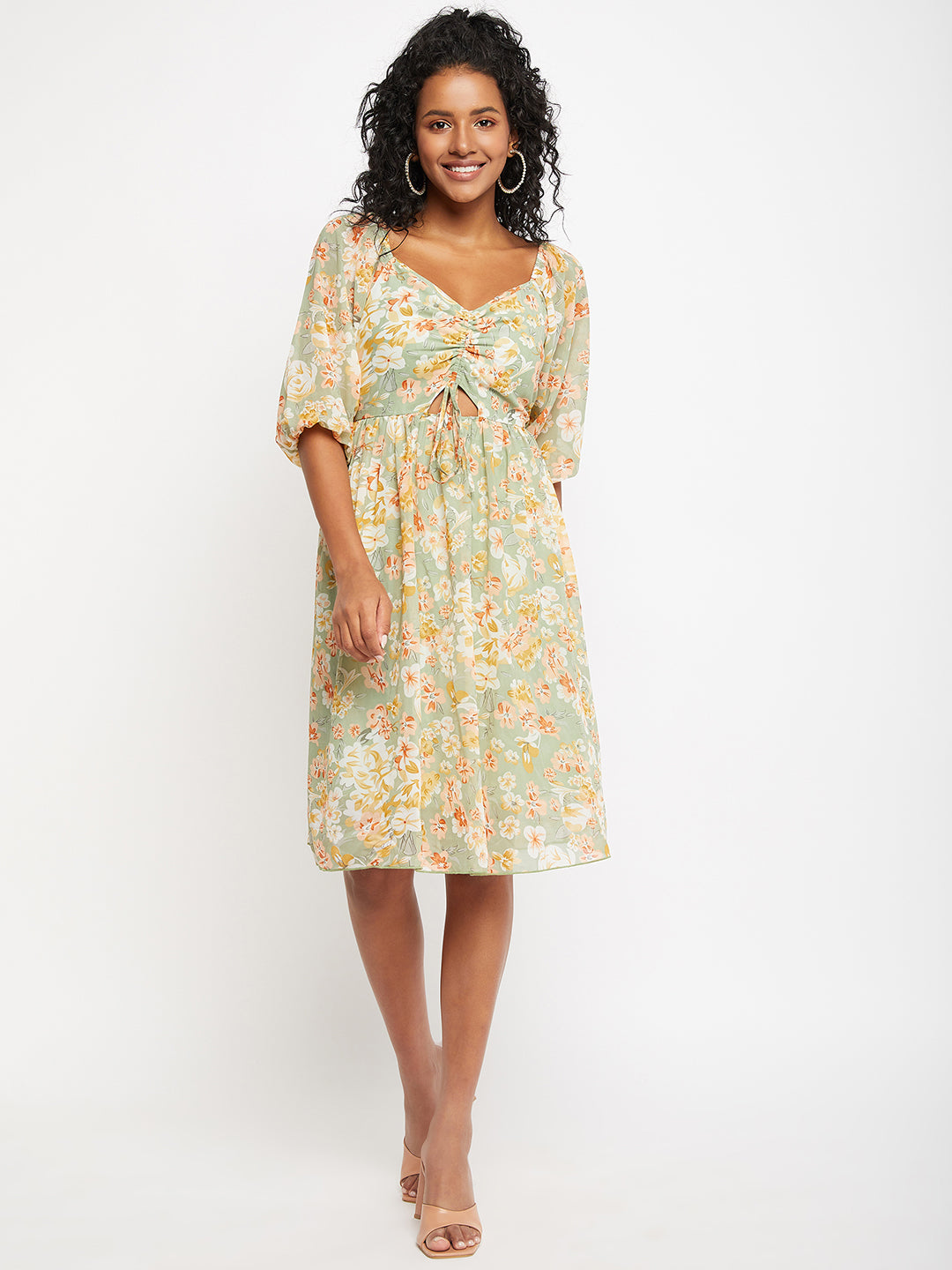 Floral Tiered Dress for Women's High Street Fashion