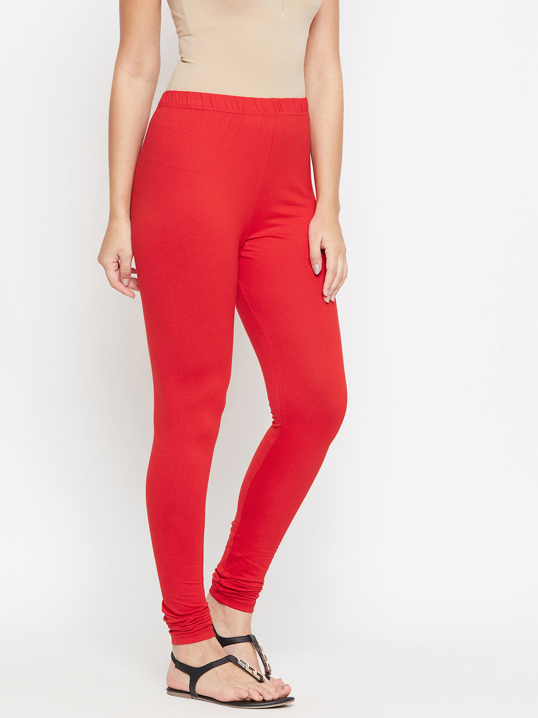 Red and Yellow Churidar Legging Combo (Sku-BLLEGCO12959).