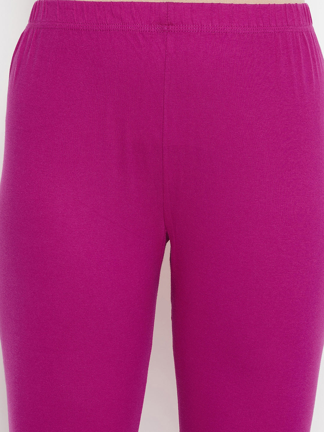 White and Magenta Churidar Legging Combo (Sku-LEGCO12964).