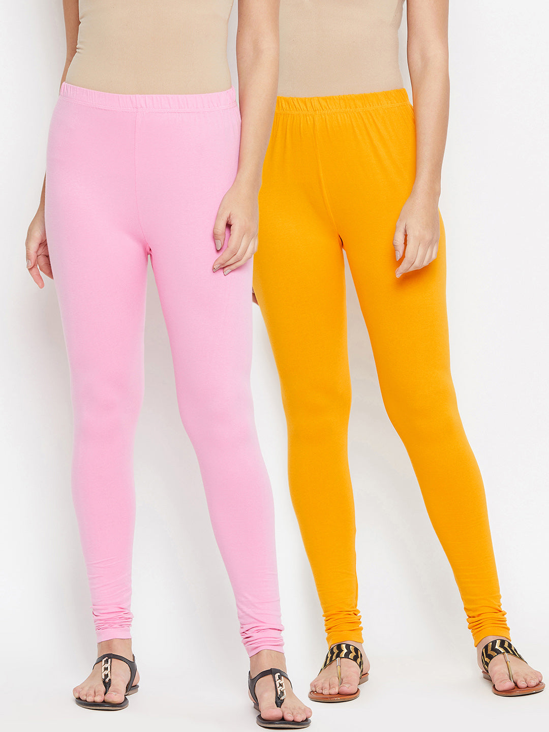 Buy Lemon Yellow Leggings for Women by De Moza Online | Ajio.com