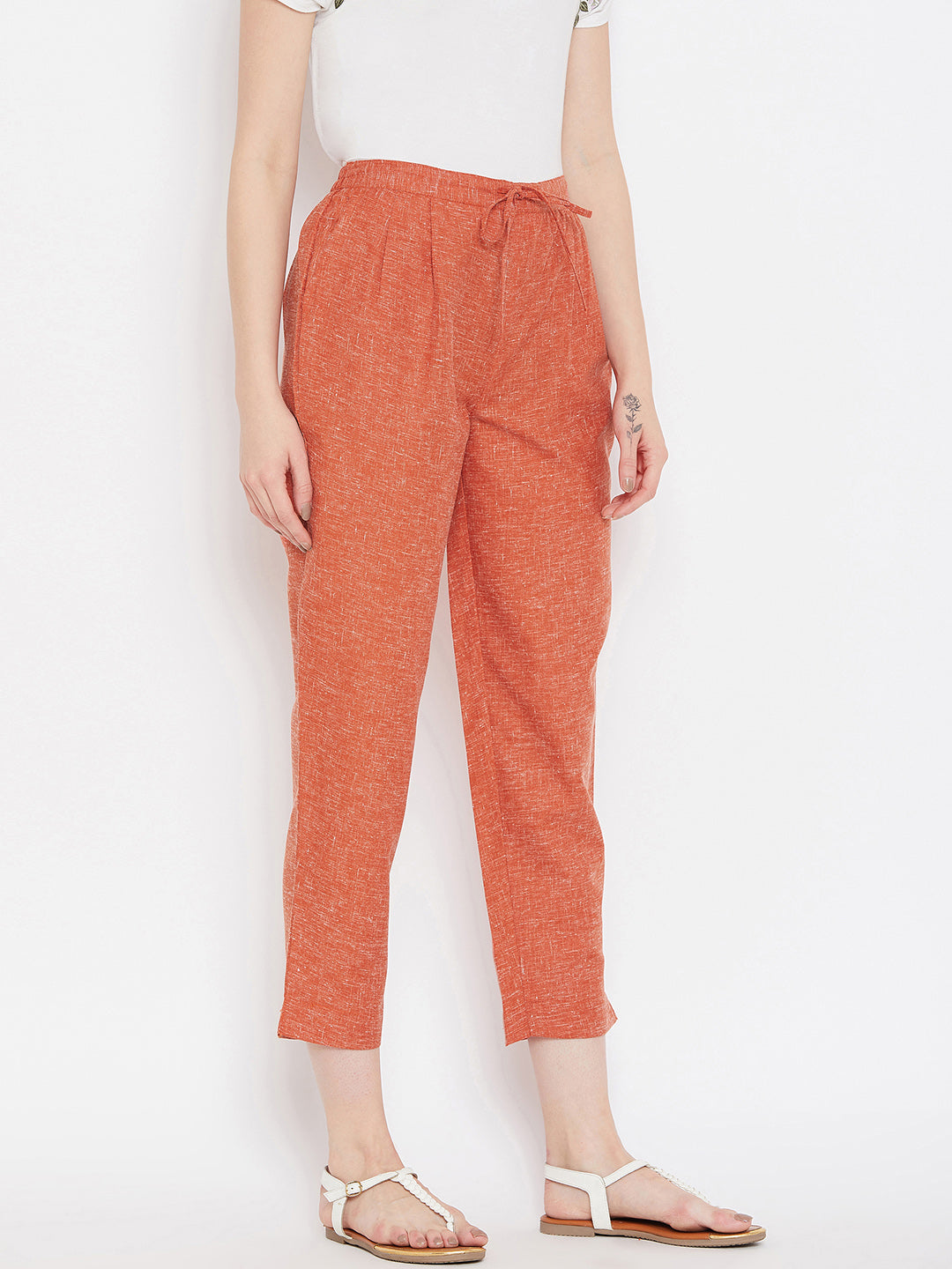 Straight Rust Trouser(Sku-BLMD1915).